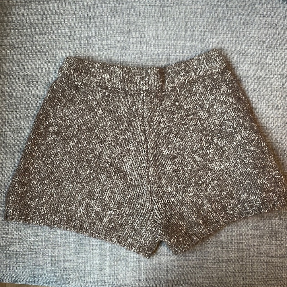 Zara brown knit bootie shorts